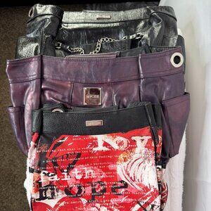 Miche 3 Demi Shells (Covers) Black, Purple & Red Hope Pattern